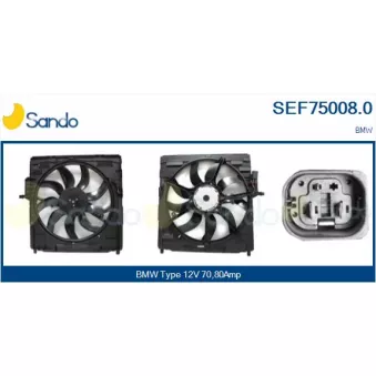 Moteur électrique, ventilateur pour radiateurs SANDO SEF75008.0