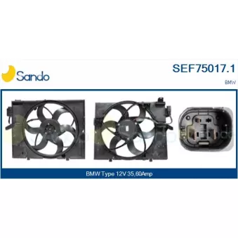 SANDO SEF75017.1 - Moteur électrique, ventilateur pour radiateurs