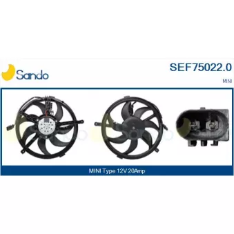 Moteur électrique, ventilateur pour radiateurs SANDO SEF75022.0