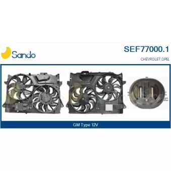 Moteur électrique, ventilateur pour radiateurs SANDO SEF77000.1