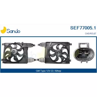 Moteur électrique, ventilateur pour radiateurs SANDO SEF77005.1