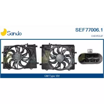 Moteur électrique, ventilateur pour radiateurs SANDO SEF77006.1