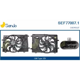 Moteur électrique, ventilateur pour radiateurs SANDO SEF77007.1