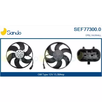 Ventilateur, refroidissement du moteur SANDO SEF77300.0