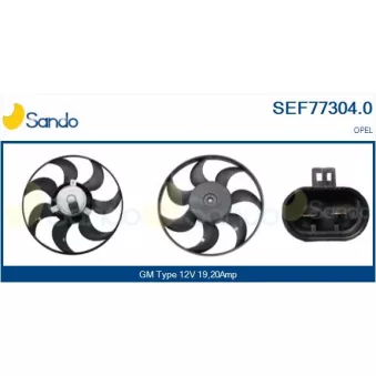 Ventilateur, refroidissement du moteur SANDO OEM 90442046