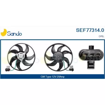 Ventilateur, refroidissement du moteur SANDO OEM 1341334