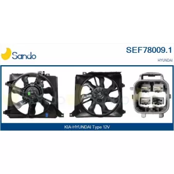 SANDO SEF78009.1 - Moteur électrique, ventilateur pour radiateurs