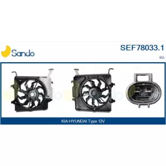 Moteur électrique, ventilateur pour radiateurs SANDO OEM 253801Y050