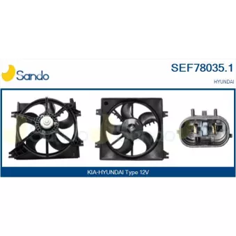 Moteur électrique, ventilateur pour radiateurs SANDO SEF78035.1