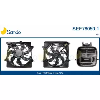 Moteur électrique, ventilateur pour radiateurs SANDO SEF78059.1