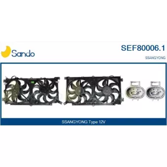 SANDO SEF80006.1 - Moteur électrique, ventilateur pour radiateurs