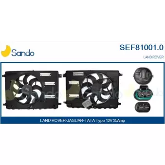 Moteur électrique, ventilateur pour radiateurs SANDO OEM lr026078