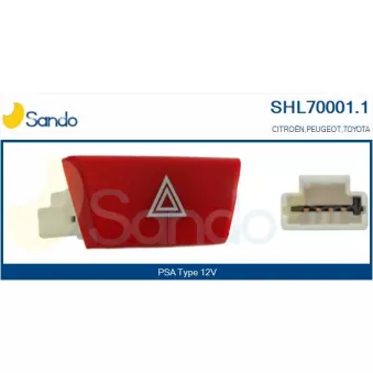 Interrupteur de signal de détresse SANDO OEM 00006554KW