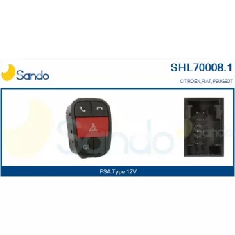 Interrupteur de signal de détresse SANDO SHL70008.1