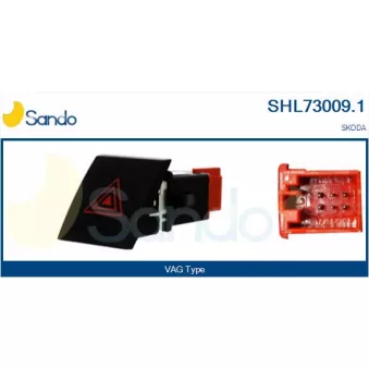 SANDO SHL73009.1 - Interrupteur de signal de détresse