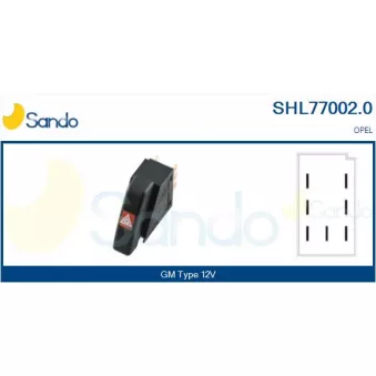 Interrupteur de signal de détresse SANDO OEM 1241656