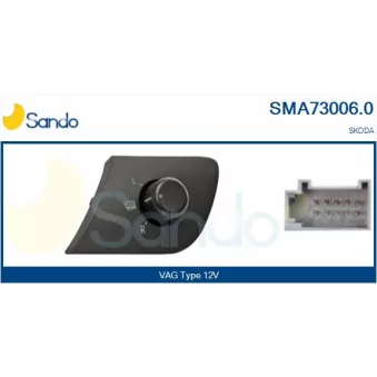 SANDO SMA73006.0 - Interrupteur, réglage des rétroviseurs extérieurs avant gauche