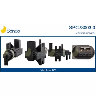 Transmetteur de pression, controle des gaz d'échappement SANDO OEM 1K0906627D