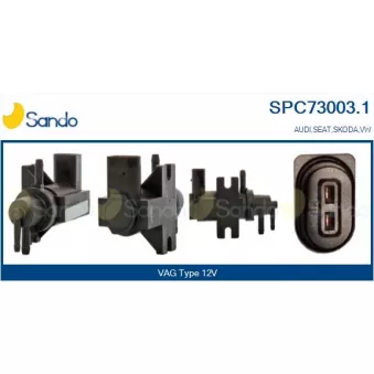 Transmetteur de pression, controle des gaz d'échappement SANDO OEM 1K0906627D