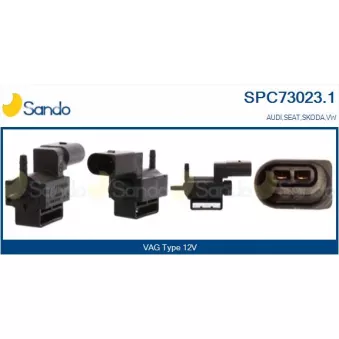 Transmetteur de pression, controle des gaz d'échappement SANDO OEM 03C906283