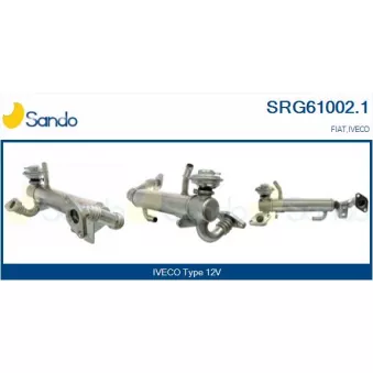Radiateur, réaspiration des gaz d'échappement SANDO OEM 504099669