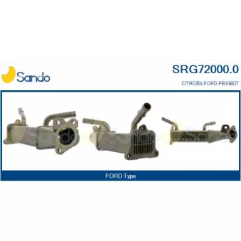 Radiateur, réaspiration des gaz d'échappement SANDO OEM 1731703