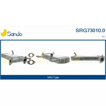 Radiateur, réaspiration des gaz d'échappement SANDO OEM 03L131511J