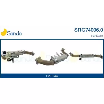 Radiateur, réaspiration des gaz d'échappement SANDO OEM 55199705