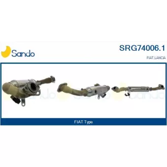 Radiateur, réaspiration des gaz d'échappement SANDO OEM 55199705