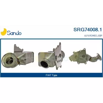 Radiateur, réaspiration des gaz d'échappement SANDO OEM 55271190
