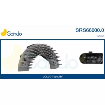 Résistance, pulseur d'air habitacle SANDO SRS66000.0