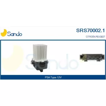 Résistance, pulseur d'air habitacle SANDO OEM 9467055880