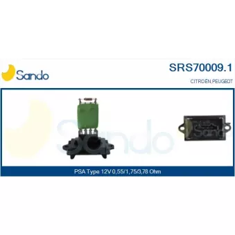 Résistance, pulseur d'air habitacle SANDO OEM 6441Q7