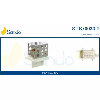 Résistance, pulseur d'air habitacle SANDO OEM 6450NX