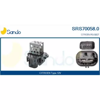 Résistance du ventilateur de radiateur SANDO SRS70058.0