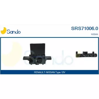 Résistance, pulseur d'air habitacle SANDO SRS71006.0