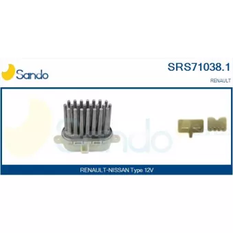 Résistance, pulseur d'air habitacle SANDO SRS71038.1