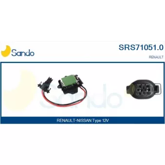 Résistance, pulseur d'air habitacle SANDO OEM 7701067033 Résistance, pulseur d'air habitacle SANDO OEM 7701067033