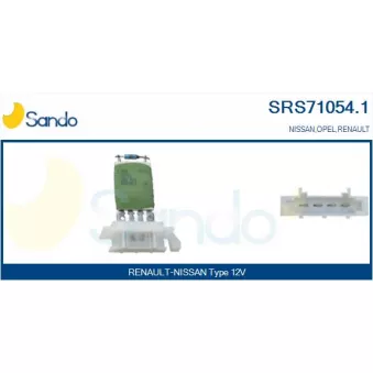 Résistance, pulseur d'air habitacle SANDO OEM 7701050738