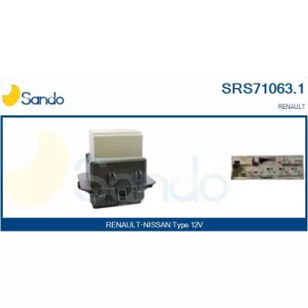 Résistance, pulseur d'air habitacle SANDO SRS71063.1