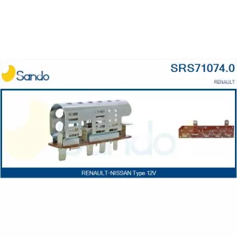 Résistance, pulseur d'air habitacle SANDO OEM 7701028683