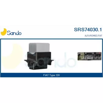 Résistance, pulseur d'air habitacle SANDO SRS74030.1