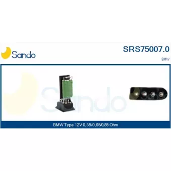 Résistance, pulseur d'air habitacle SANDO OEM 64118391749