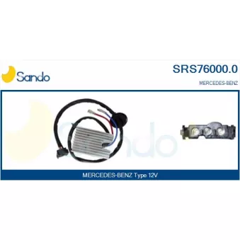 Résistance, pulseur d'air habitacle SANDO SRS76000.0 pour MERCEDES-BENZ CLASSE E E 420 - 279cv