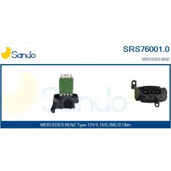 Résistance, pulseur d'air habitacle SANDO SRS76001.0
