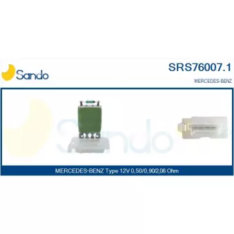 Résistance, pulseur d'air habitacle SANDO OEM A1688200897