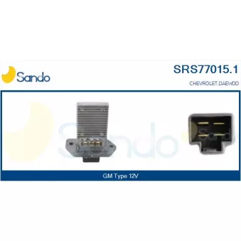 SANDO SRS77015.1 - Résistance, pulseur d'air habitacle