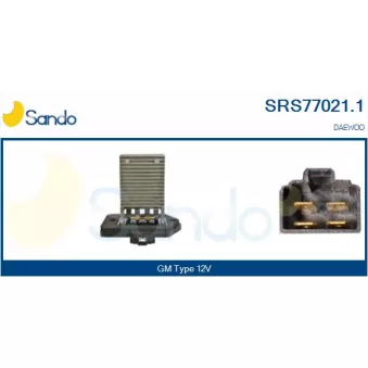 SANDO SRS77021.1 - Résistance, pulseur d'air habitacle