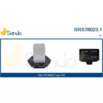 Résistance, pulseur d'air habitacle SANDO SRS78023.1