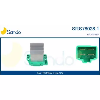 SANDO SRS78028.1 - Résistance, pulseur d'air habitacle